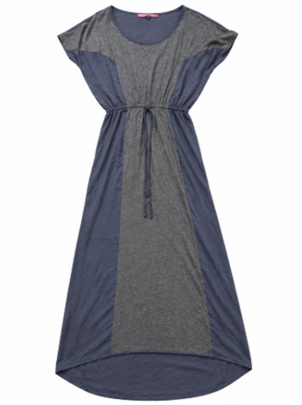 Malloy Navy Blue Ruched Maxi Dress Size Small EUC